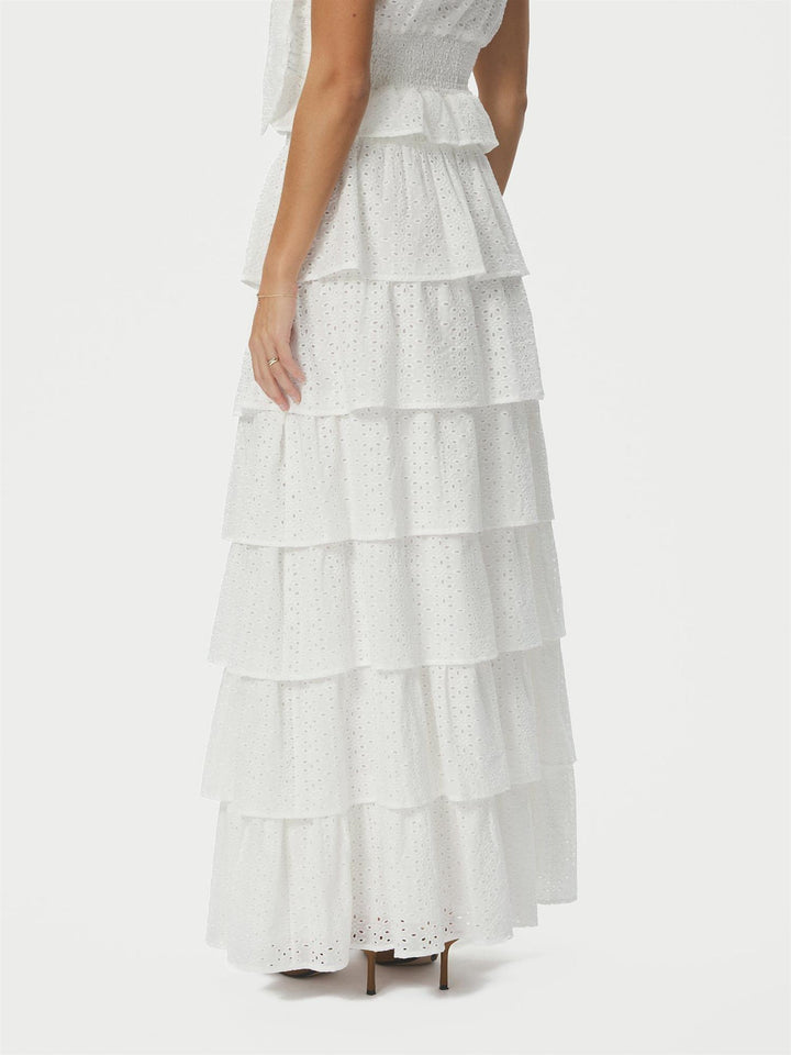 Morris Emb Skirt Off White