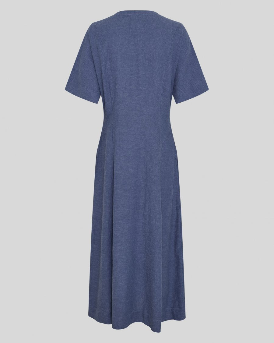 Viana Ginia 2/4 Dress V Indigo Mel