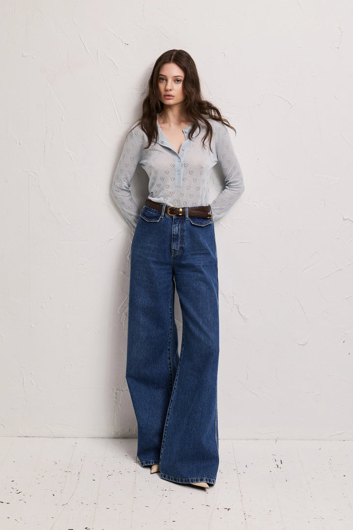 Cove Pointelle Light Blue