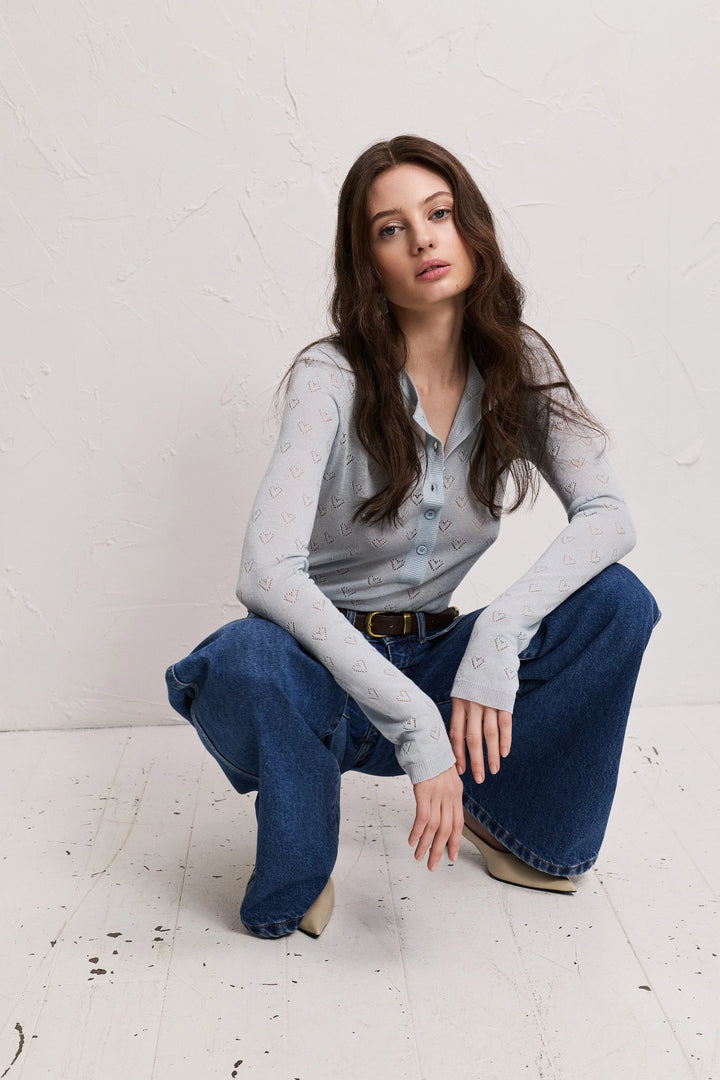 Cove Pointelle Light Blue