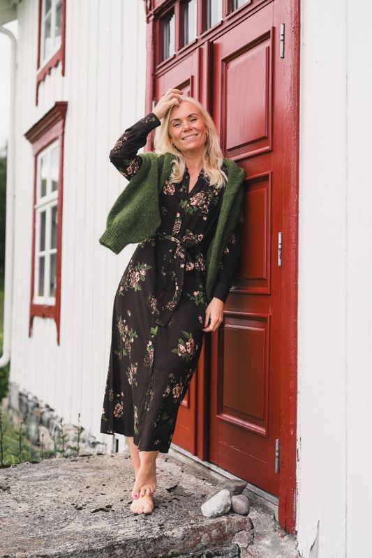 Irene Shirt Dress Misty Rose Flower