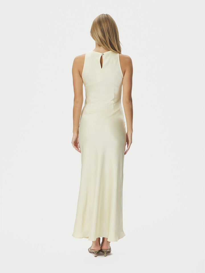 Celinie Heavy Sateen Dress Light Yellow