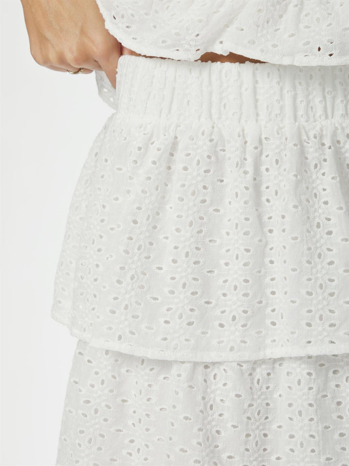 Morris Emb Skirt Off White