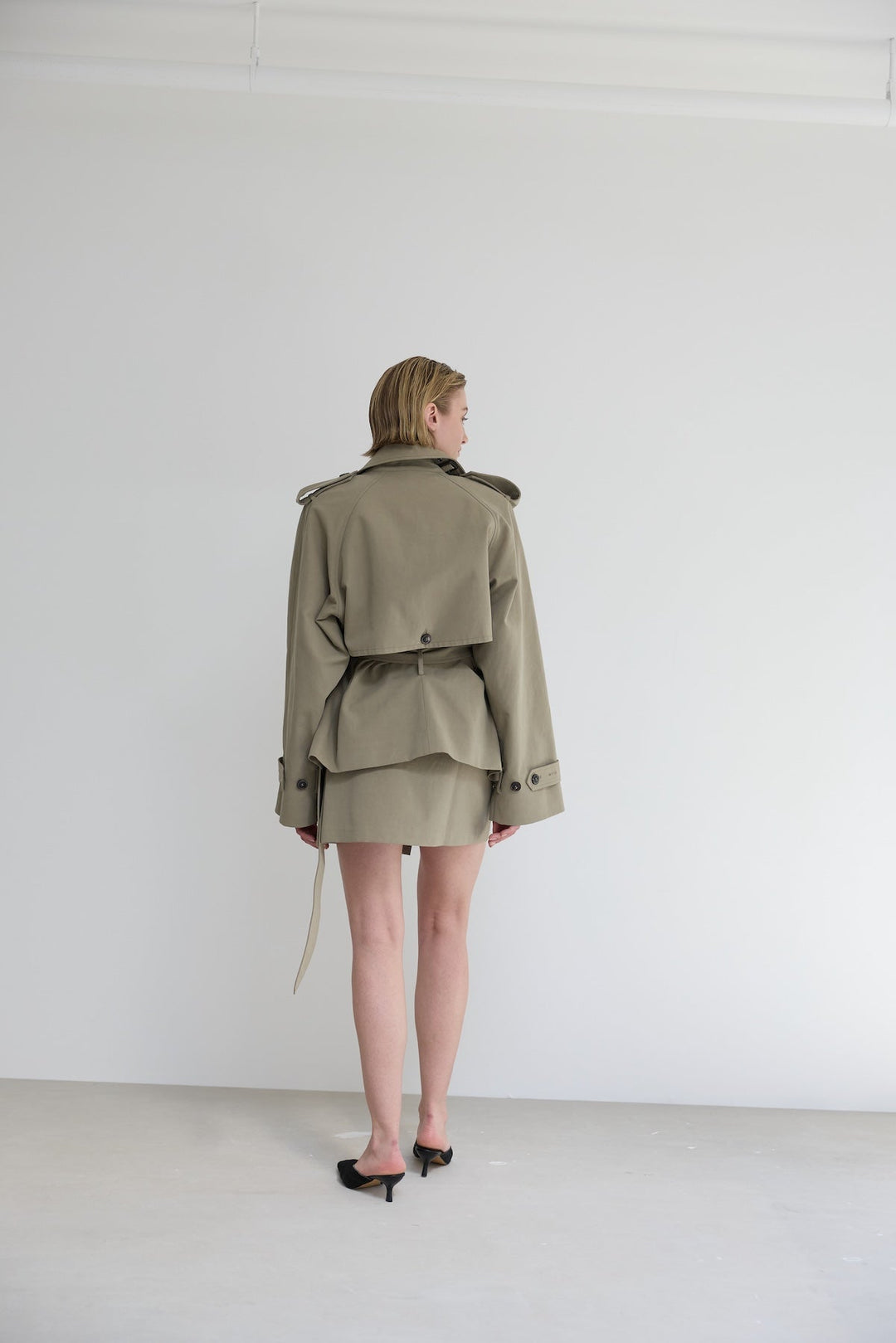 Majorstuen Trench Short Khaki