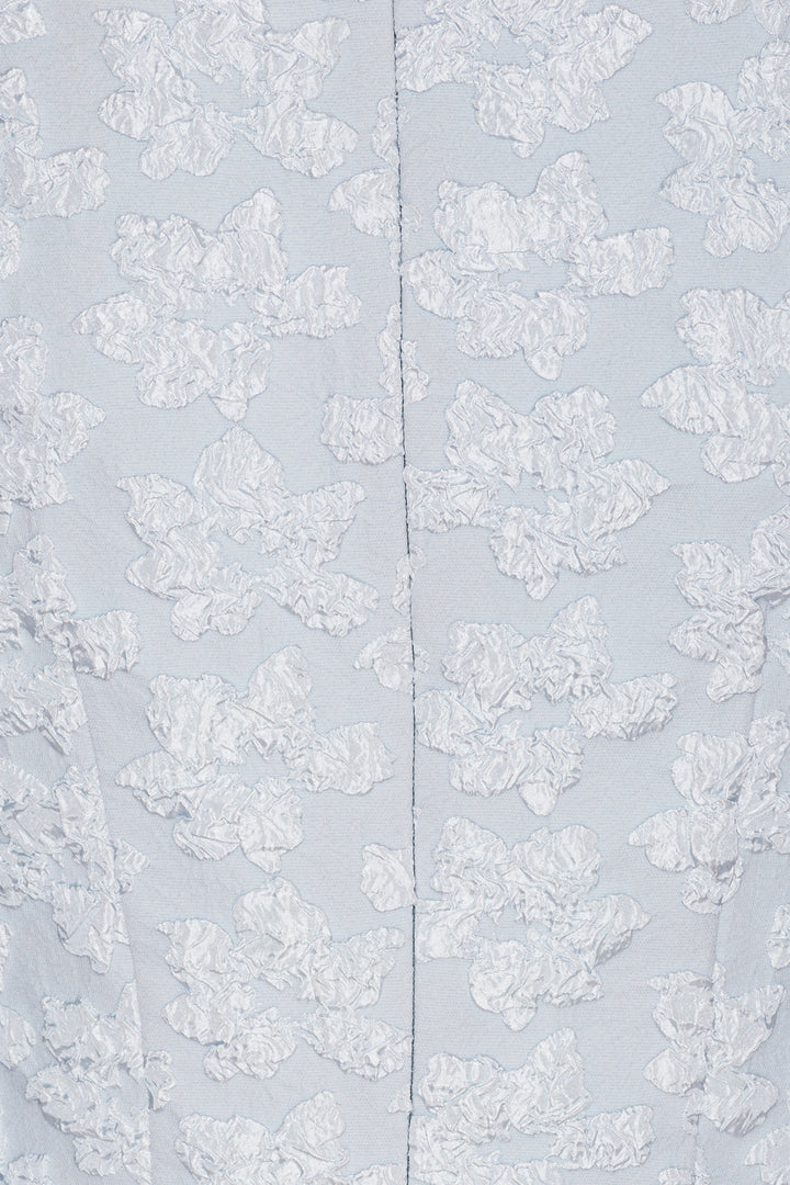 Jacquard Ls Mini Dress Illusion Blue