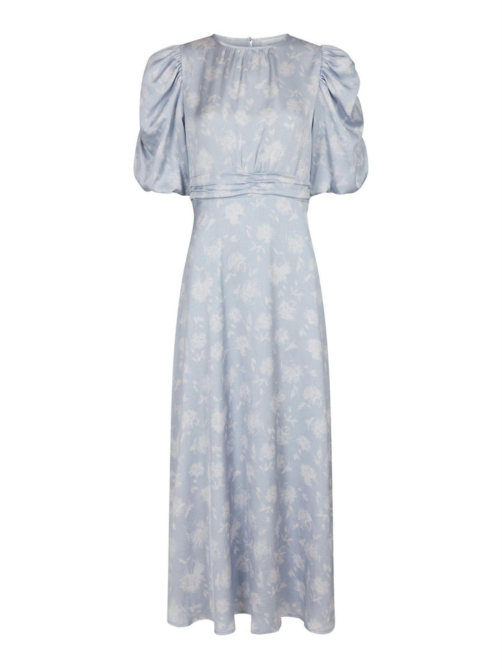 Kikka Faded Flower Dress Light Blue