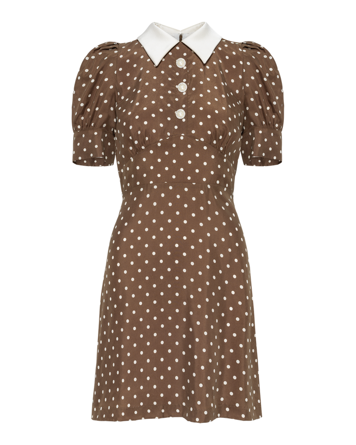 Dots Brown Dress Beauty Dots