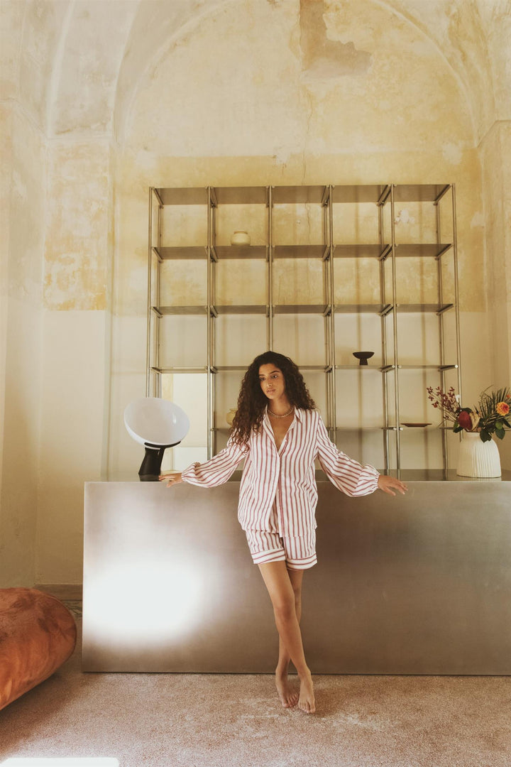 Fable Shirt Berry Stripe