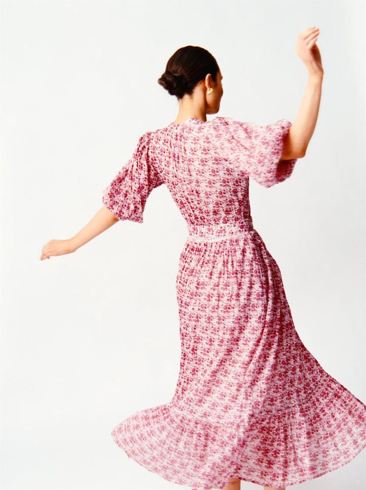 Twisted Midi Dress Wildflowers