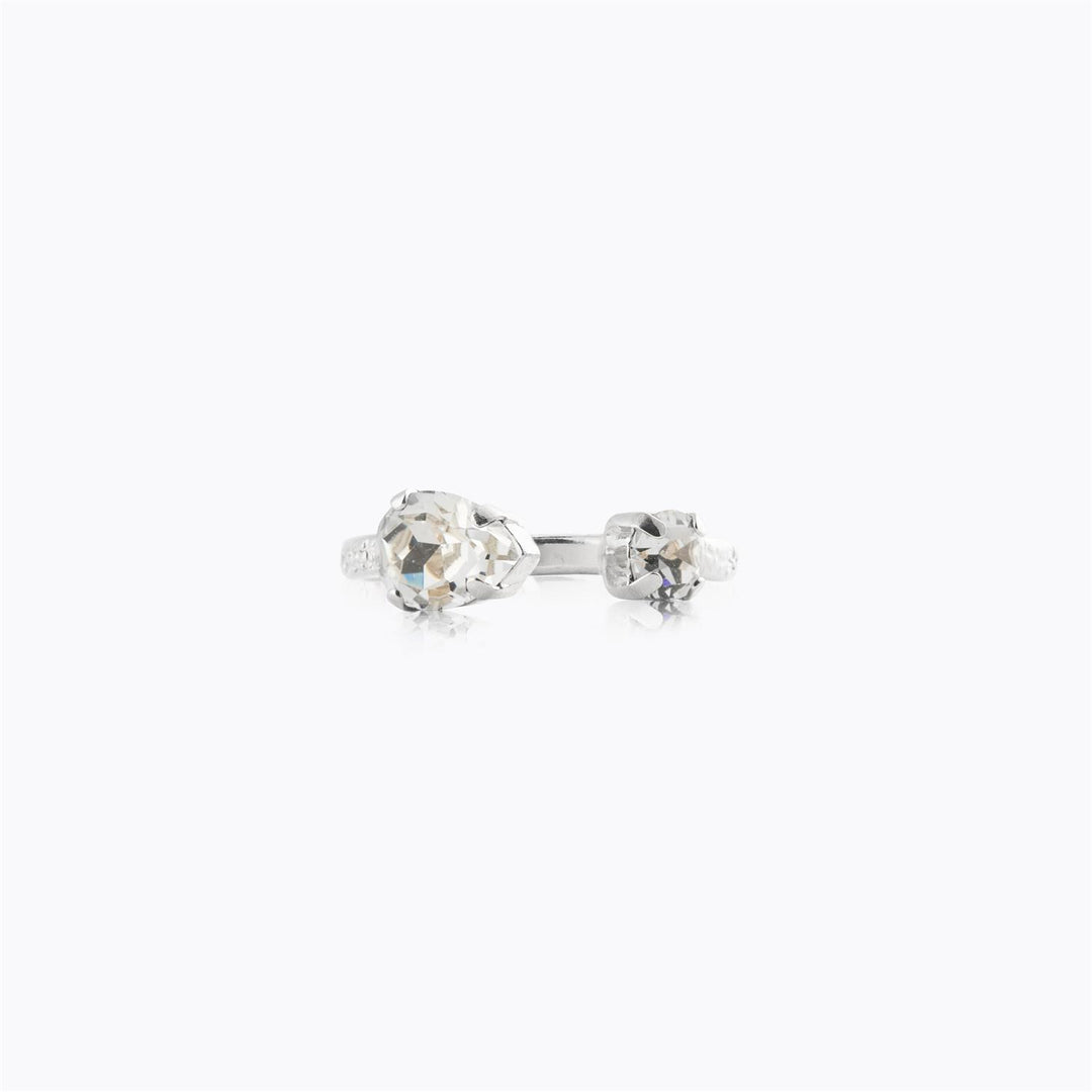 Amelia Ring Rhodium Crystal