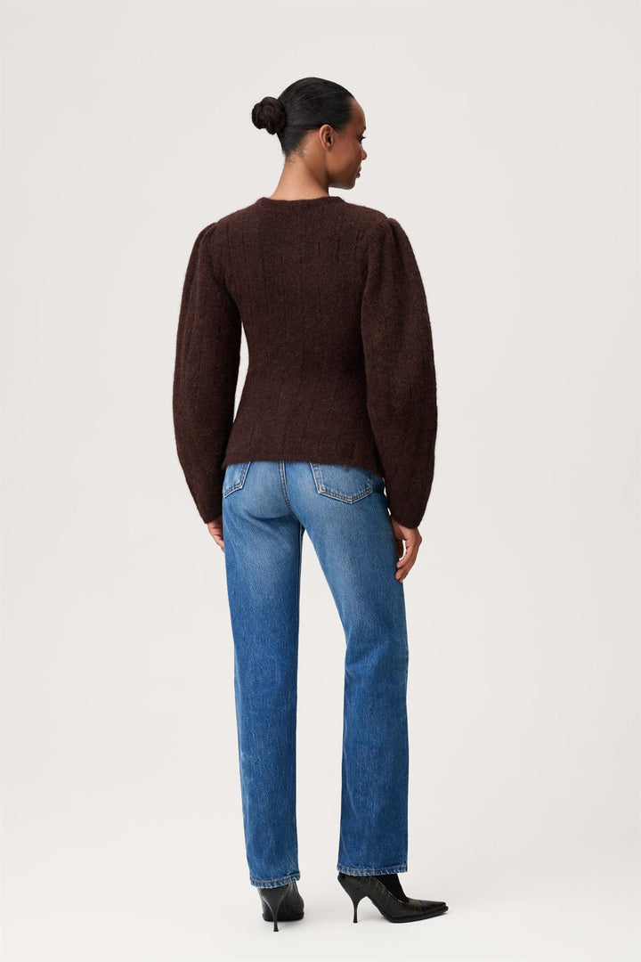 Arolla Cardigan Brown Melange