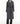 LS DFace Wool Long Wrap Coat Gunmetal Melange