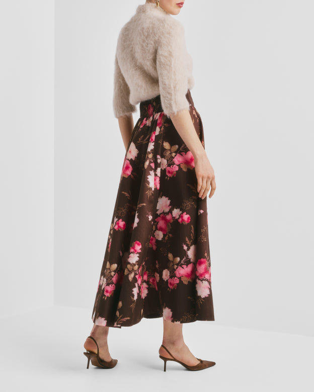 Taffeta Maxi Skirt Soft Bloom