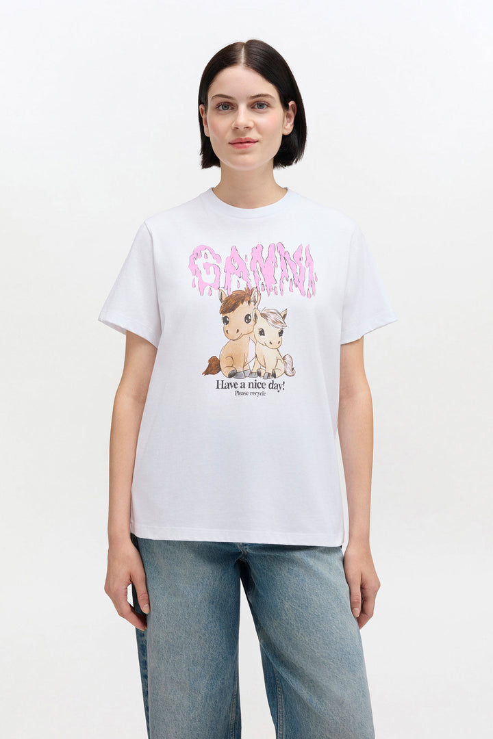Basic Cotton Jersey T-shirt Bright White