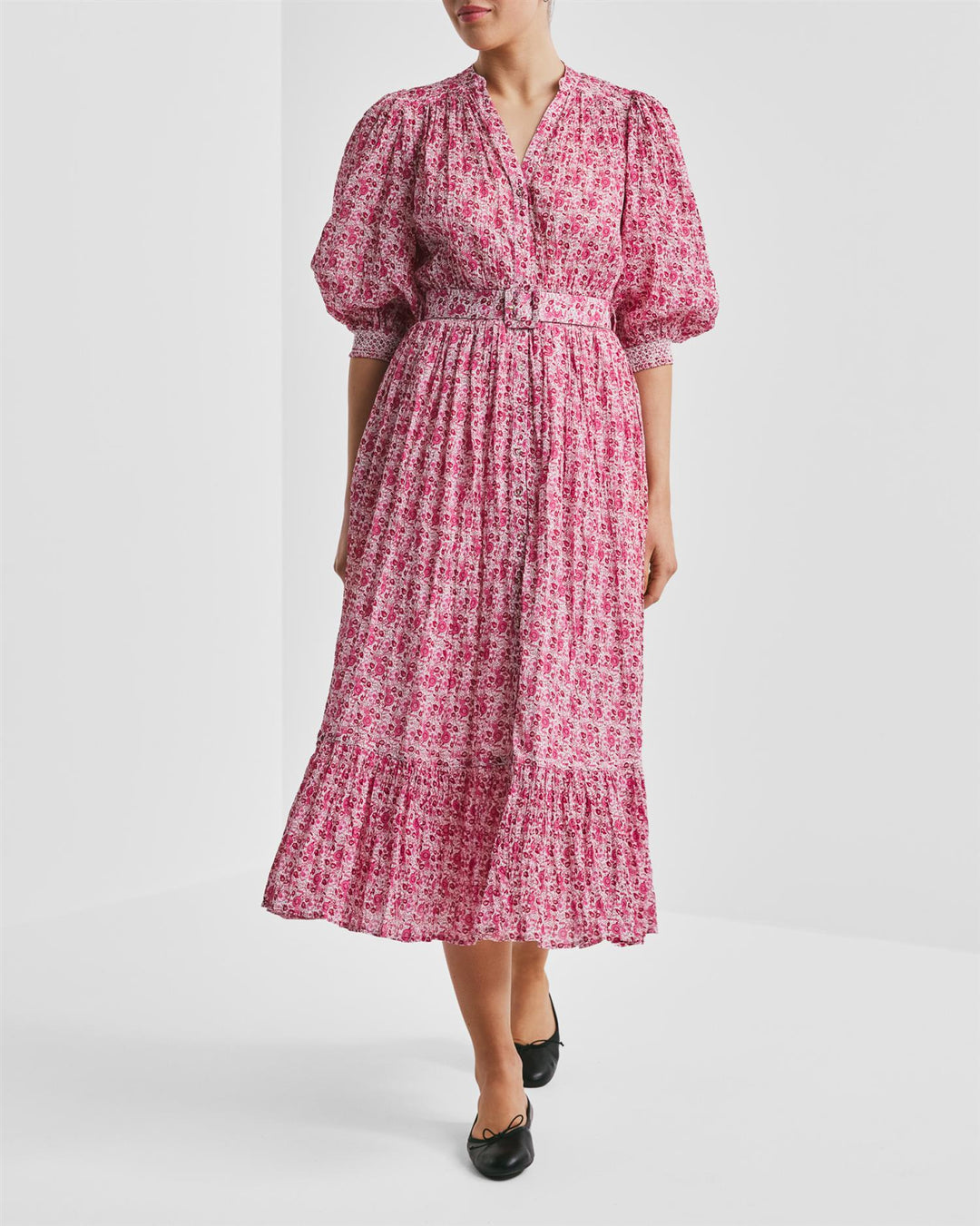 Twisted Midi Dress Wildflowers