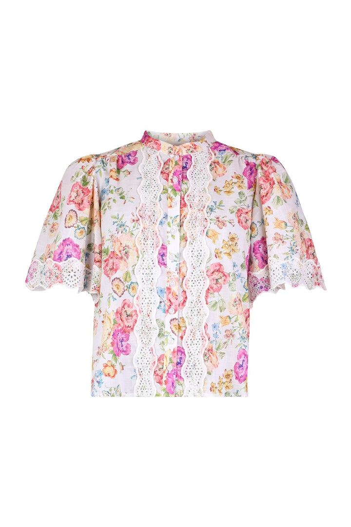 Cotton Slub Blouse Flora