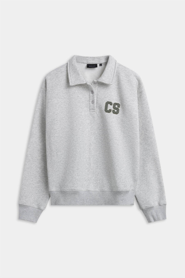 CS Rugby Shirt Grey Melange w. Khaki