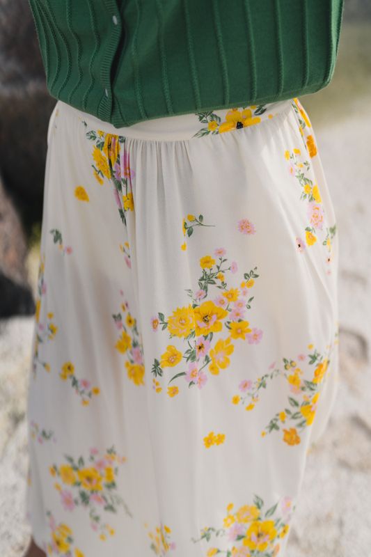 Irene HW Skirt AOP Mimosa Flower