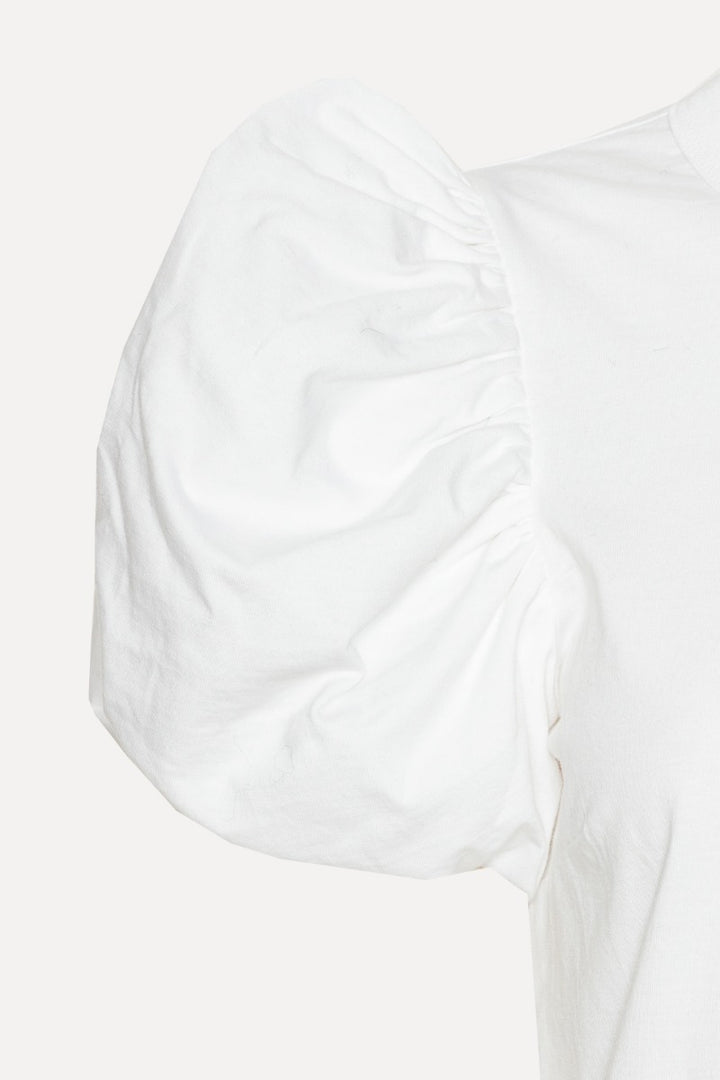 Puff Sleeve T-Shirt Bright White