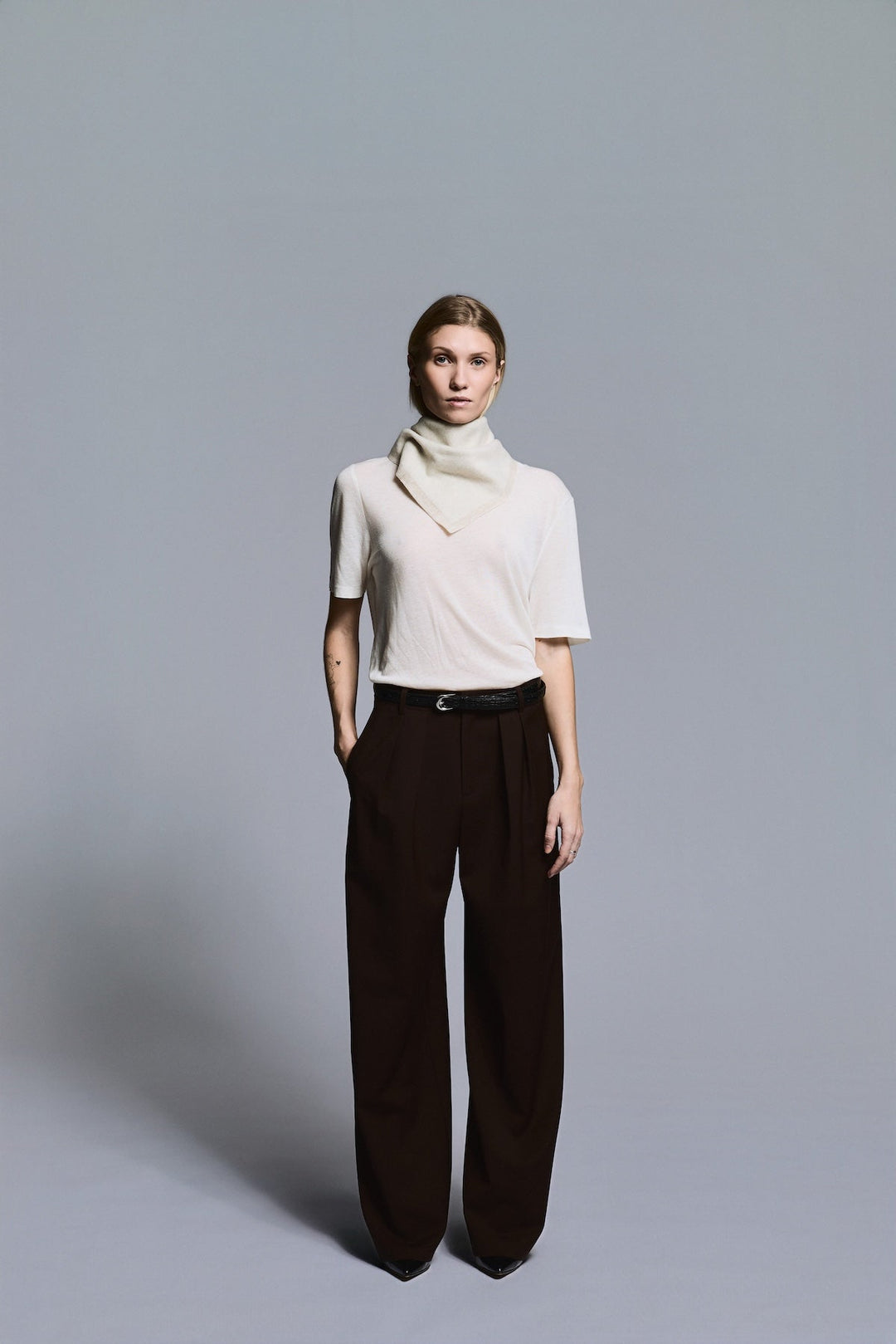Triangle Scarf Creme/Light Beige