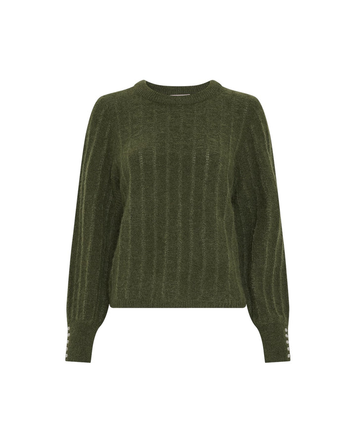 Mira Amalie Pullover Chive Melange