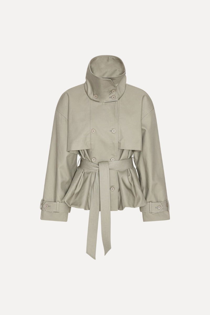 Short Trench Coat Aluminum