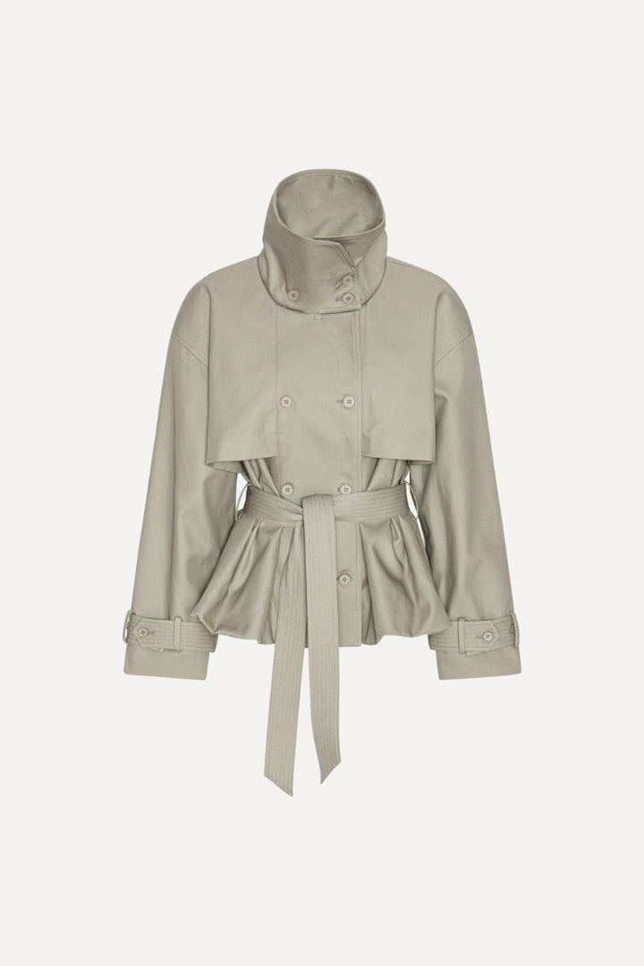Short Trench Coat Aluminum