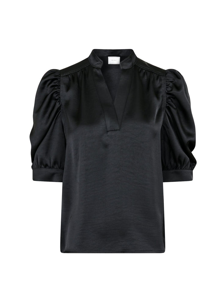 Roella Heavy Sateen Blouse Black