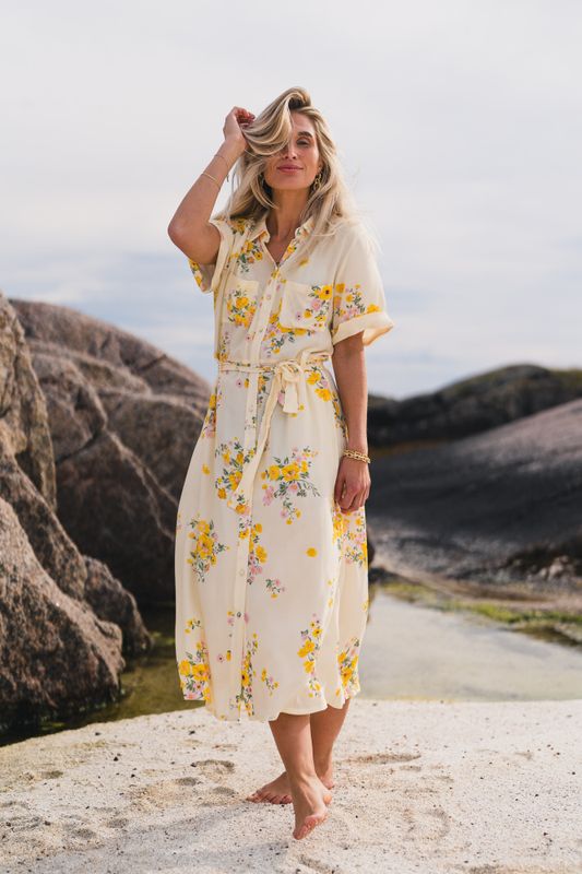 Irene 2/4 Shirt Dress AOP Mimosa Flower