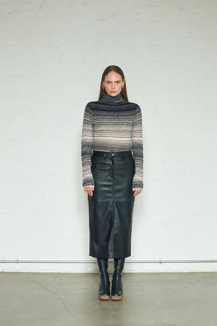 Ancona Faux Leather Black