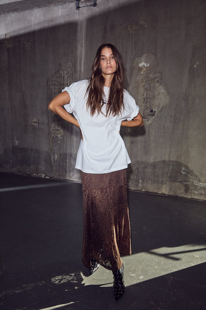 Summer Lace Skirt  Mocca