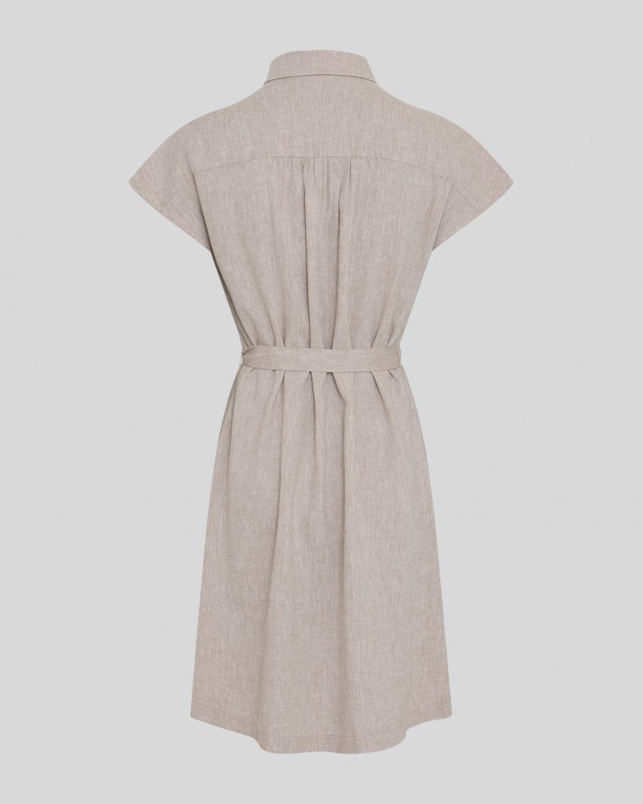 Viana Ginia SS Shirt Dress Sand Melange