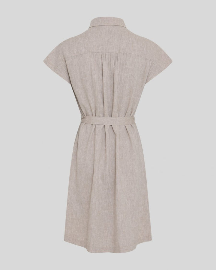 Viana Ginia SS Shirt Dress Sand Melange
