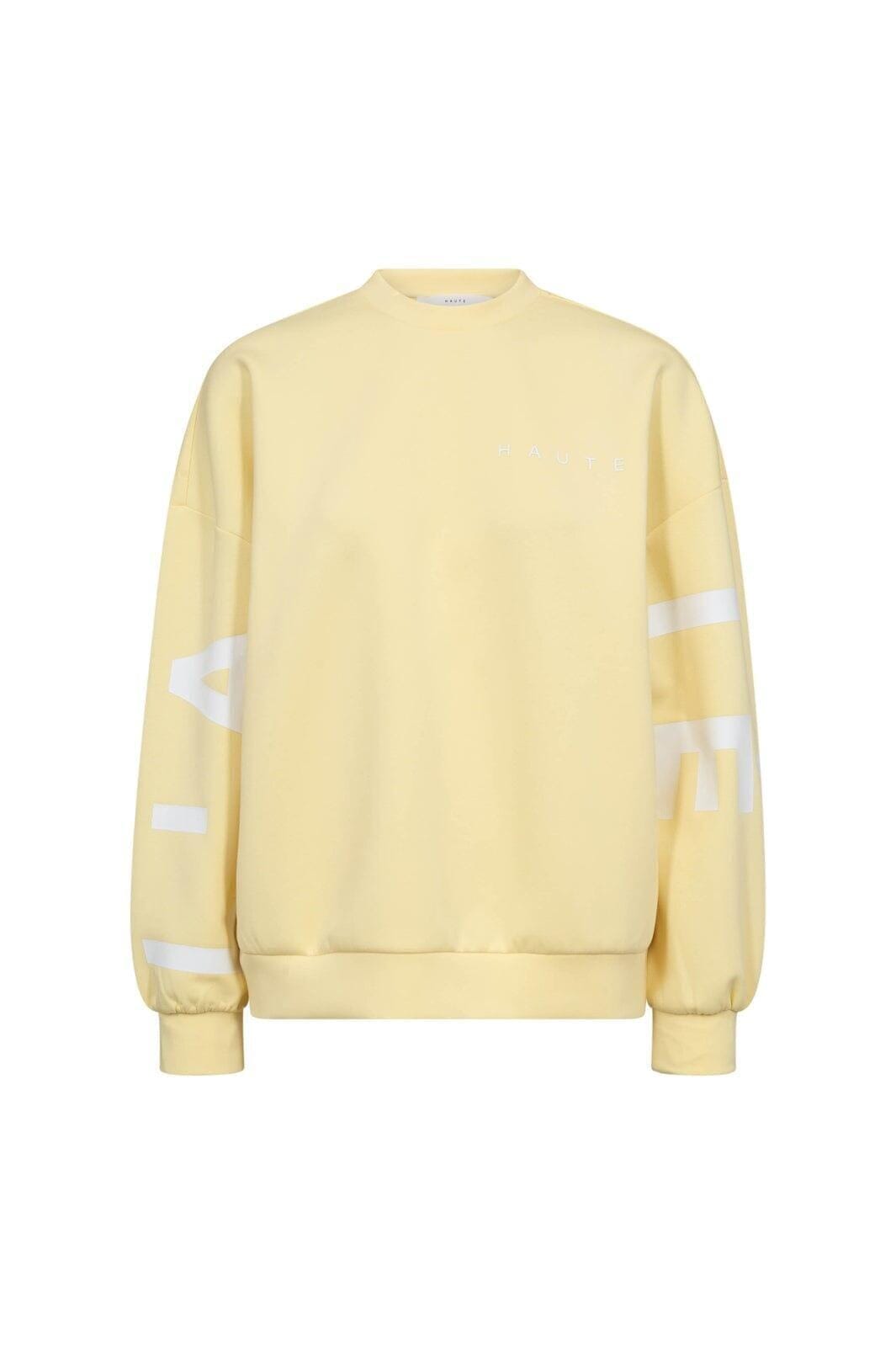 Maxi Split Logo Sweat Pale Yellow