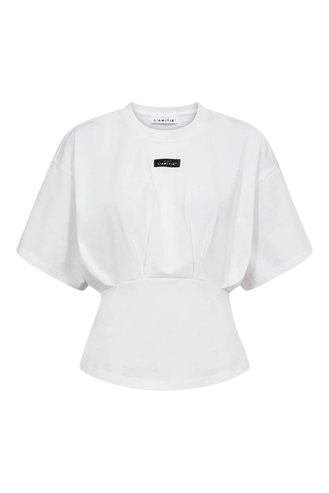 Romie Pleat Tee White