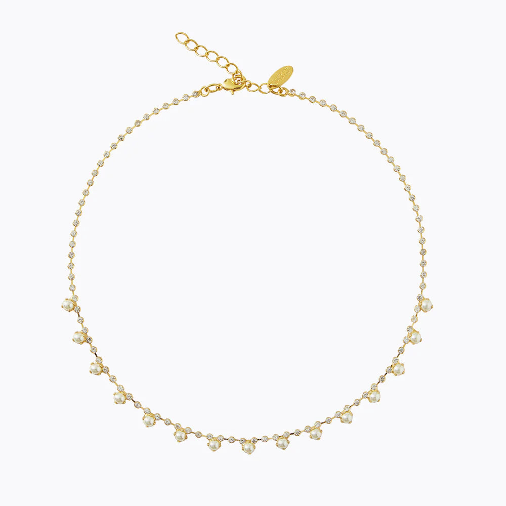 Lily Necklace Gold Pearl