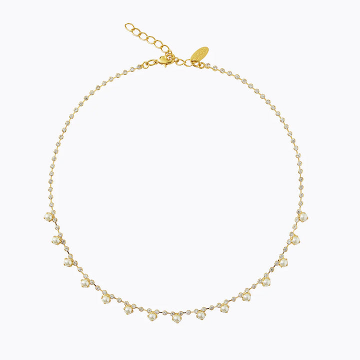 Lily Necklace Gold Pearl