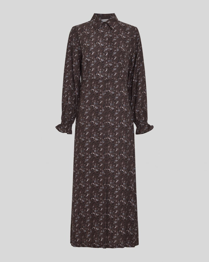 Michella Shirt Dress AOP Hot Fudge Flowers