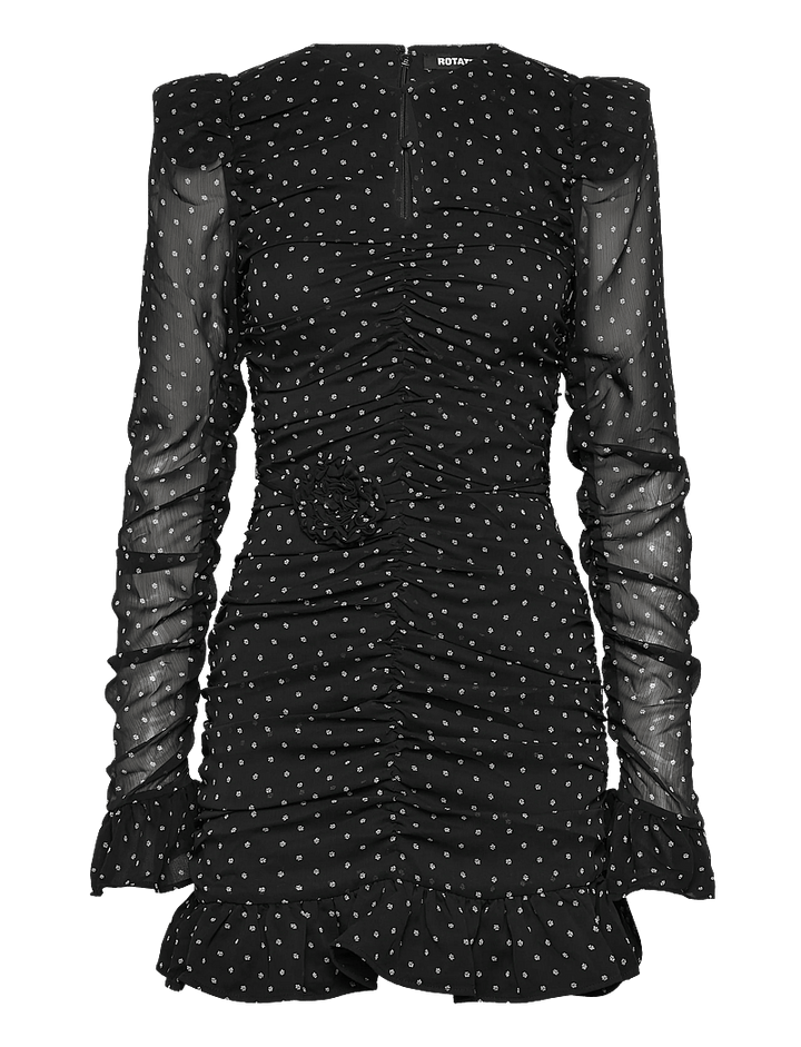 Printed Long-Sleeve Dress