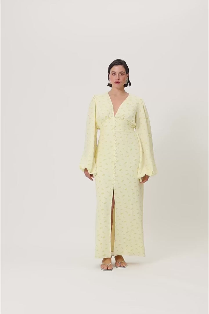 Positano Dress Pastel Yellow