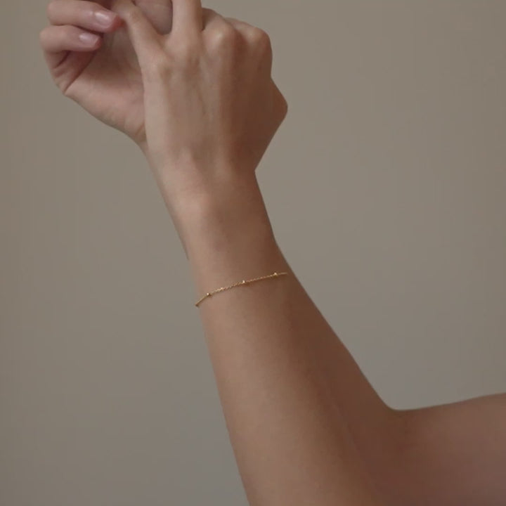 Beaded Chain Bracelet Gold