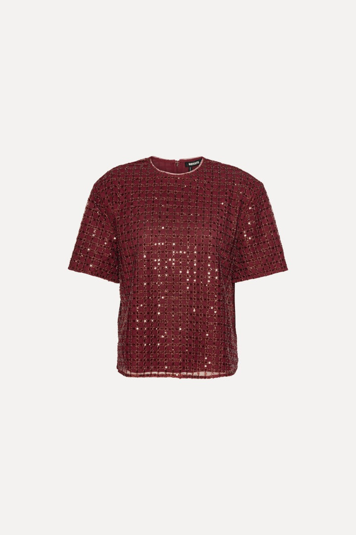 Beaded Oversized Top Zinfandel