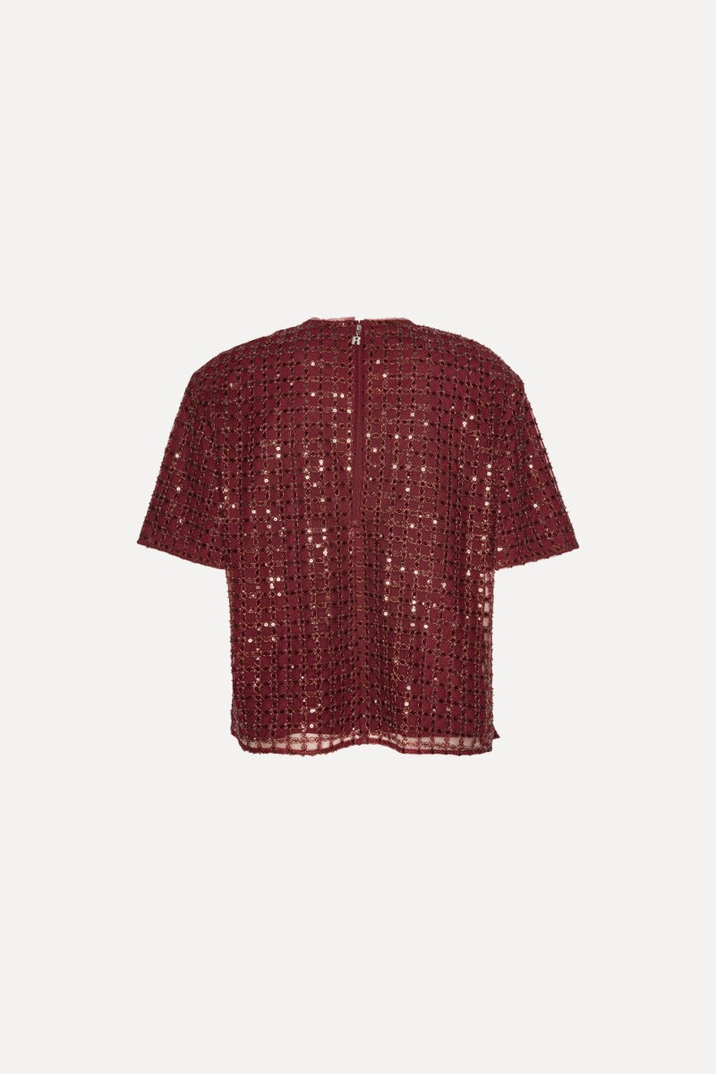 Beaded Oversized Top Zinfandel