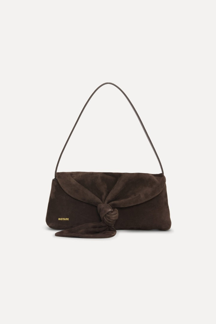 Suede Knot Scarf Bag Chocolate Torte