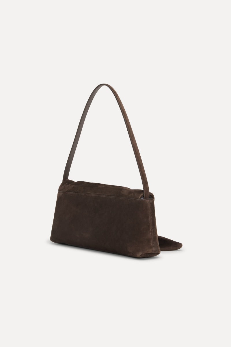 Suede Knot Scarf Bag Chocolate Torte