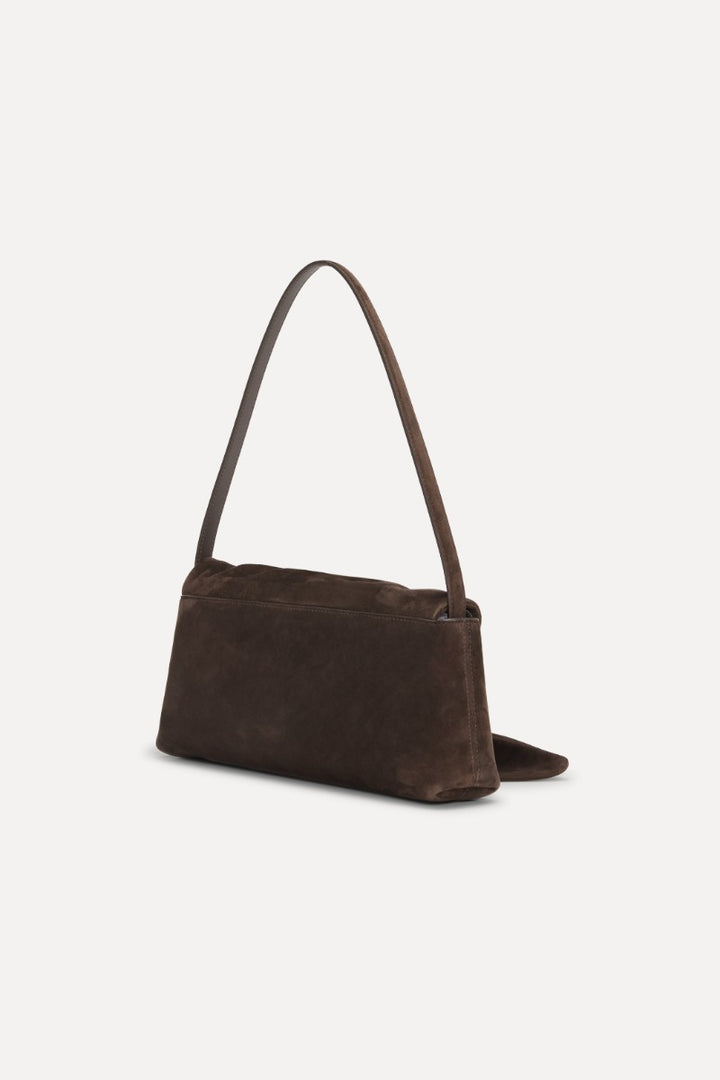 Suede Knot Scarf Bag Chocolate Torte