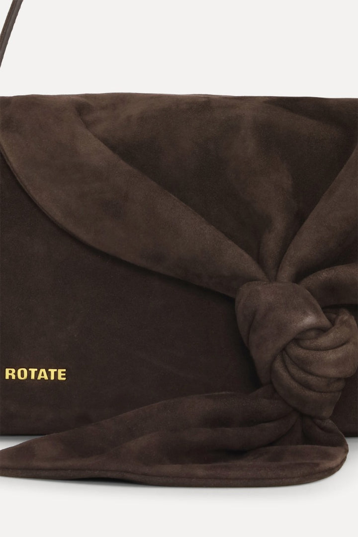 Suede Knot Scarf Bag Chocolate Torte