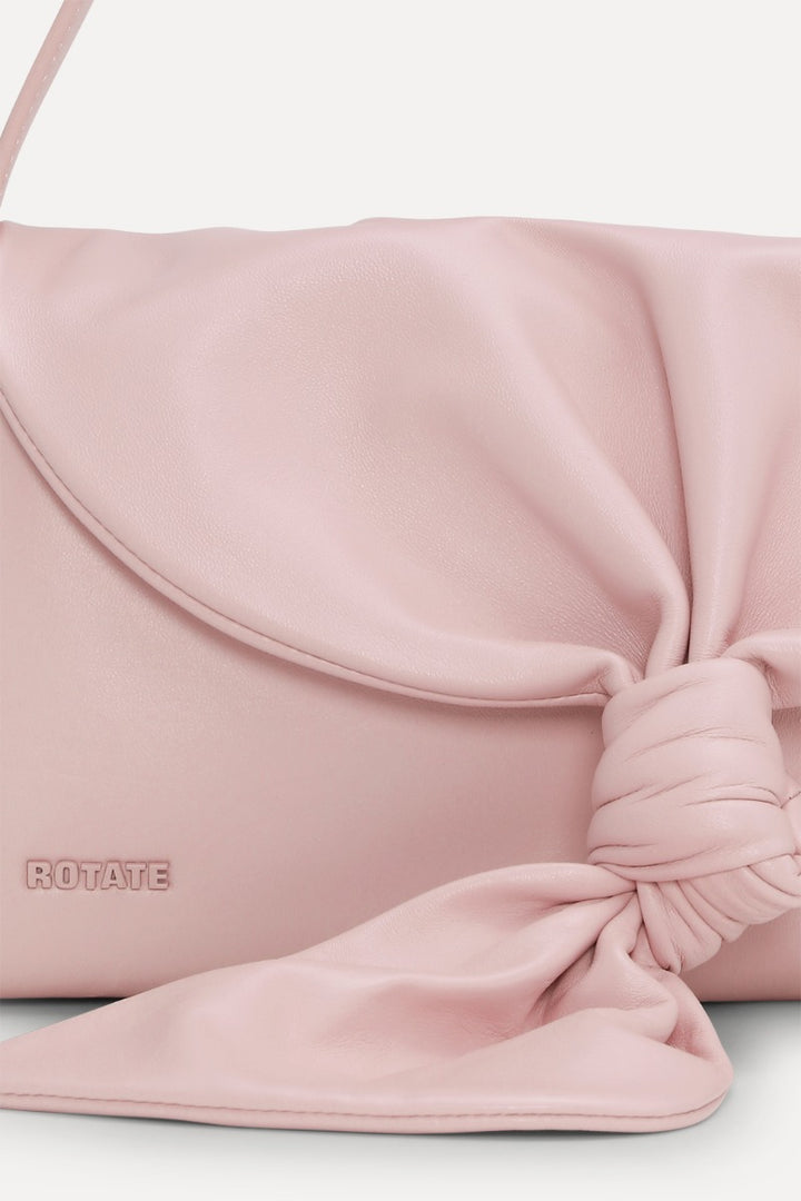 Leather Knot Scarf Bag Chalk Pink