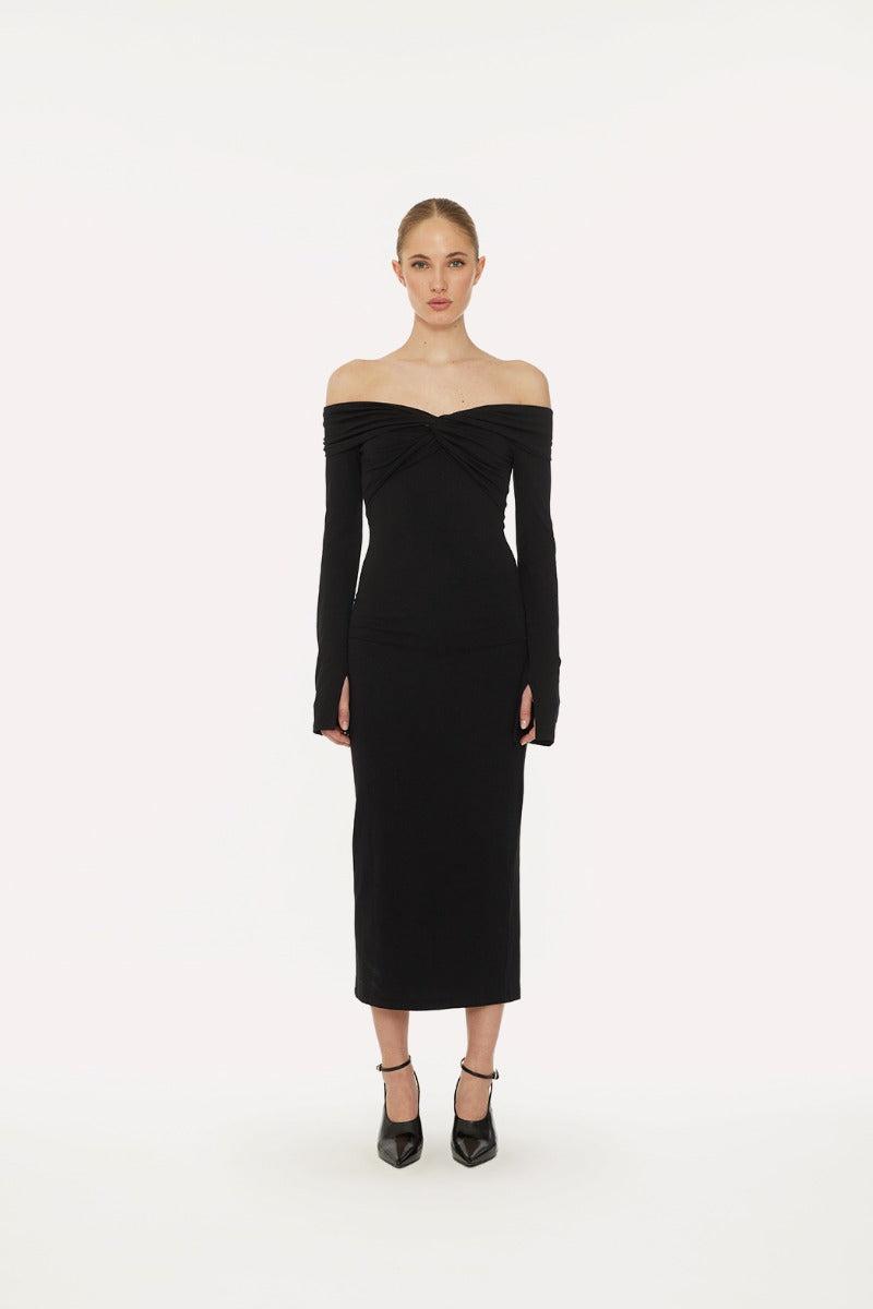 Off Shoulder Dress Black
