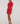 Printed Mini Ruffle Dress Red